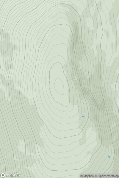 Thumbnail image for Beinn Chaorach [Glen Lyon to Glen Dochart & Loch Tay] showing contour plot for surrounding peak